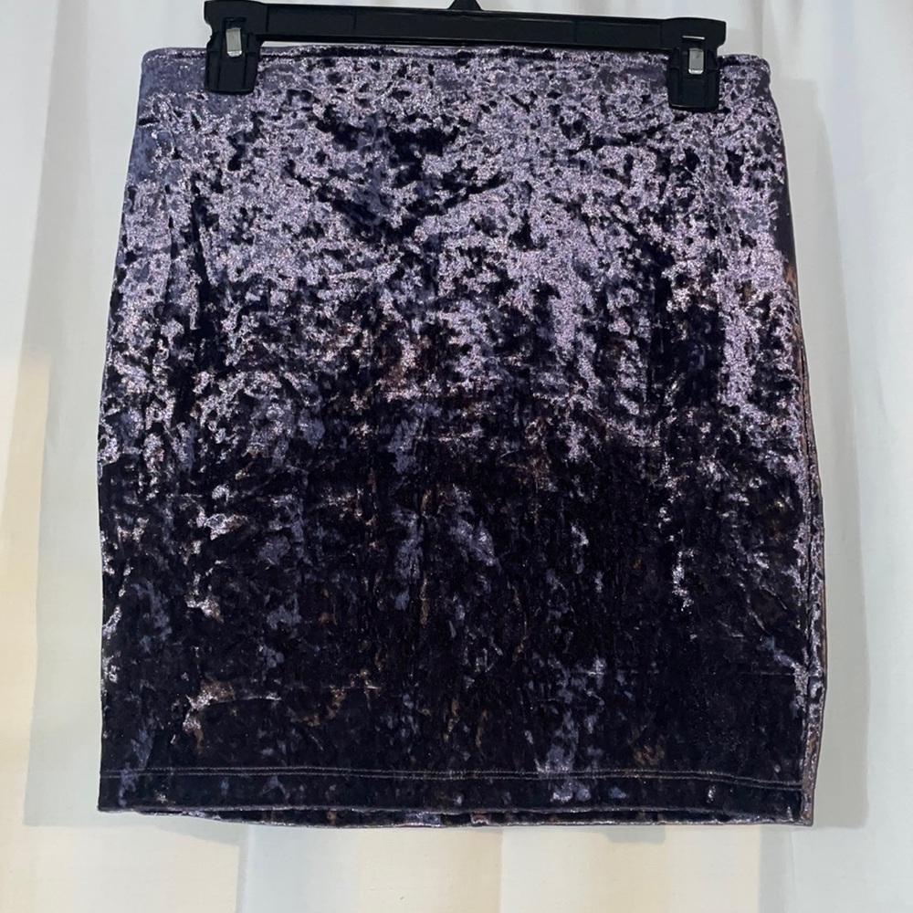 Crushed Velvet Mini Skirt